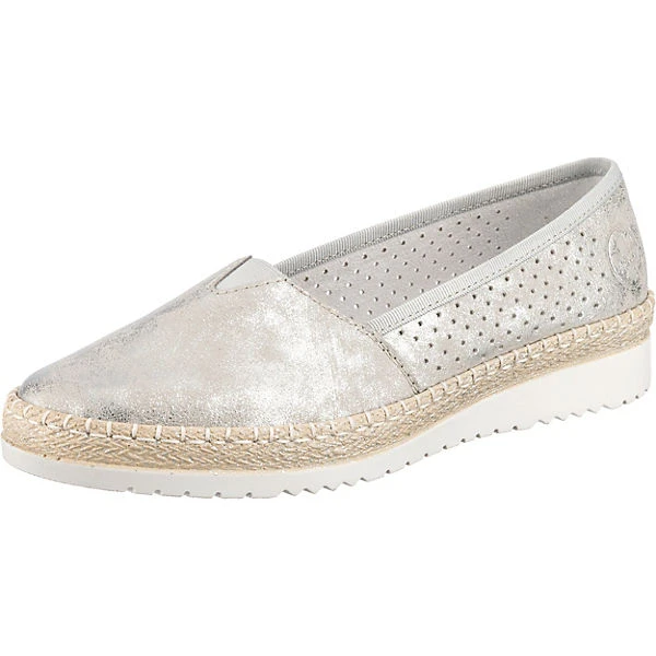 Rieker Klassische Slipper - Silber-kombi 3 Rieker Klassische Slipper - Silber-kombi