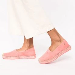 Alternative view of Fred De La Bretonière Frs0964 Espadrille Loafer Luxury Suede Square Nose Espadrilles - Koralle