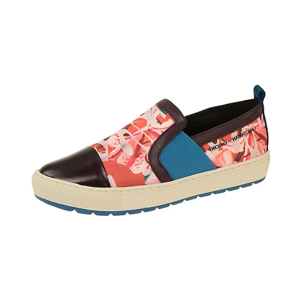 Geox Damenschuhe BREEDA Sportliche Slipper - Rot 3 Geox Damenschuhe BREEDA Sportliche Slipper - Rot
