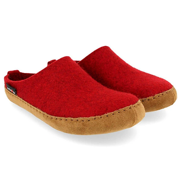 Haflinger Hausschuhe - Rot 3 Haflinger Hausschuhe - Rot