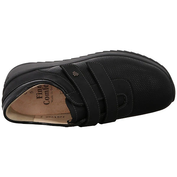 Finn Comfort Damen Slipper Schuhe Ivrea Klettschuh Freizeit Elegant Slip-Ons Lederkombination Uni Klassische Slipper - Schwarz 10 Finn Comfort Damen Slipper Schuhe Ivrea Klettschuh Freizeit Elegant Slip-Ons Lederkombination Uni Klassische Slipper - Schwarz – Bild 8