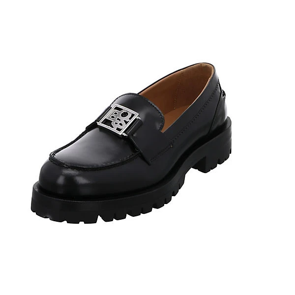 Boss Damen Slipper Schuhe Helen Slipper Freizeit Elegant Slip-Ons Glattleder Uni Klassische Slipper - Schwarz 3 Boss Damen Slipper Schuhe Helen Slipper Freizeit Elegant Slip-Ons Glattleder Uni Klassische Slipper - Schwarz