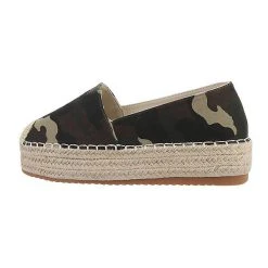 Ital-Design Espadrilles , Flach,