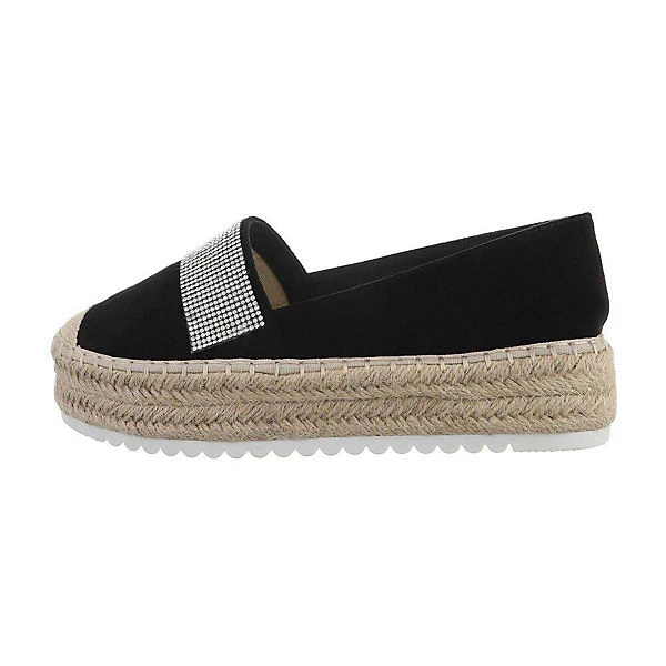 Ital-Design Slipper , Flach, Strass 3 Ital-Design Slipper , Flach, Strass